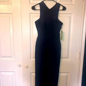 Navy blue Crisscross Halter Neck Crop Jumpsuit